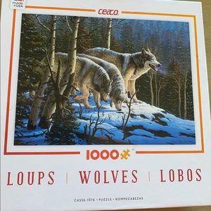 CEACO WOLVES LOUPS LOBOS 1000 PC. PUZZLE 27"X20"